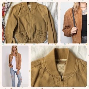 🐪 tan bomber jacket
